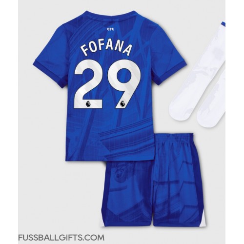 Chelsea Wesley Fofana #29 Fußballbekleidung Heimtrikot Kinder 2025-26 Kurzarm (+ kurze hosen)
